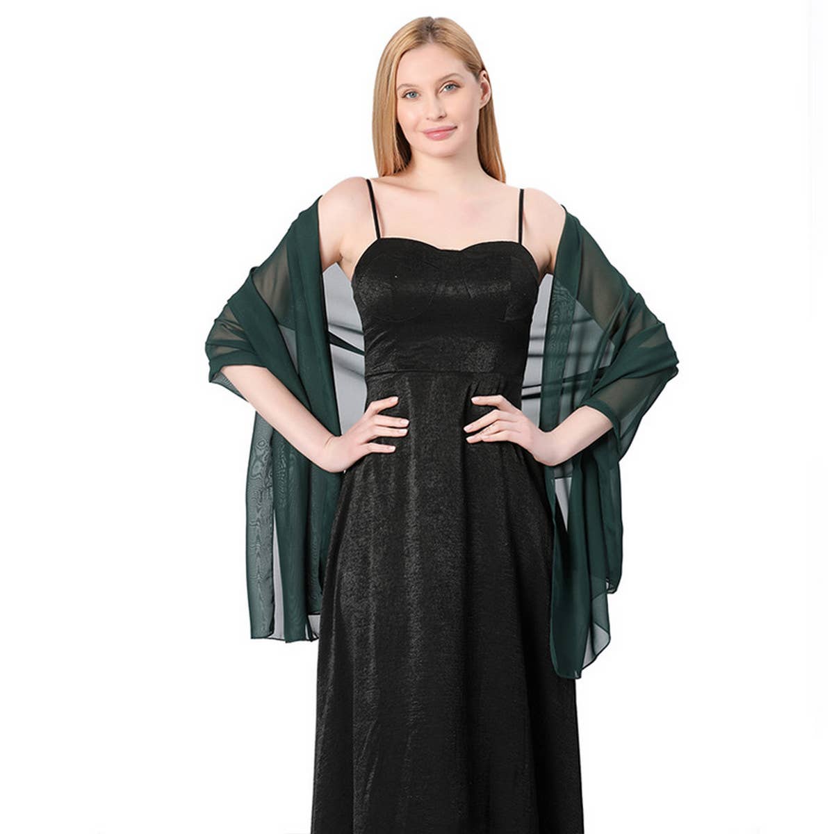 WOMEN SOLID COLOR EVENING SHAWL