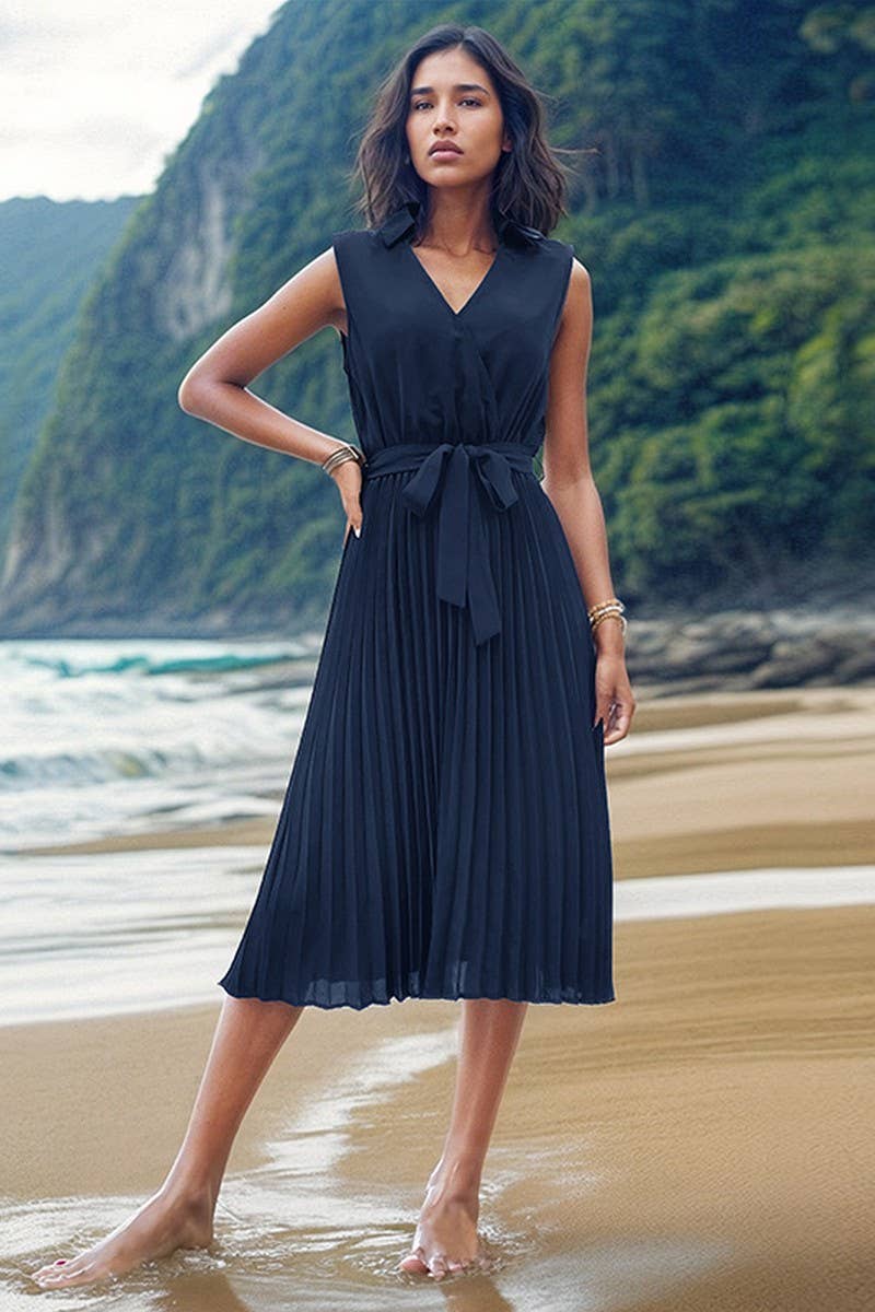 SOLID COLOR SLEEVELESS BEACH DRESS_CWDSD2779
