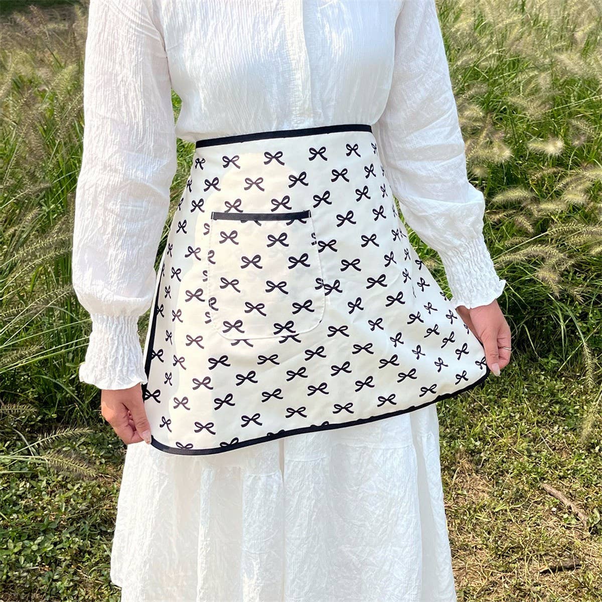 BOWKNOT FULL BODY WATERPROOF AND OIL-PROOF APRON_CWMM5839