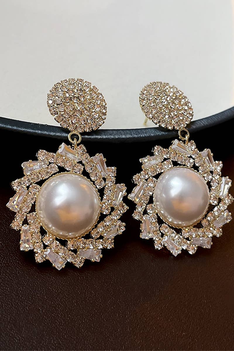 LUXURY RHINESTONE DANGLE EARRINGS