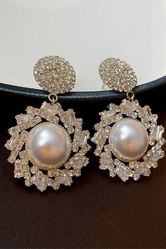 LUXURY RHINESTONE DANGLE EARRINGS