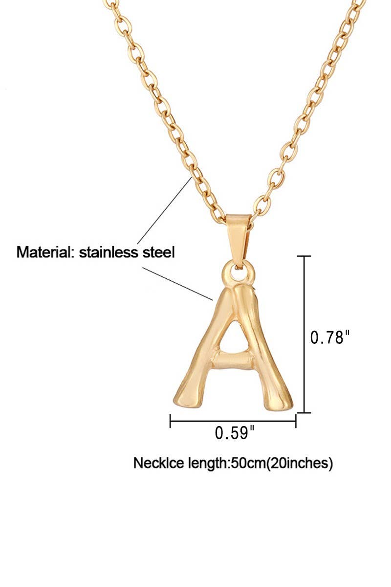 FASHION SIMPLE ALPHABET PENDANT NECKLACE_CWAJE230