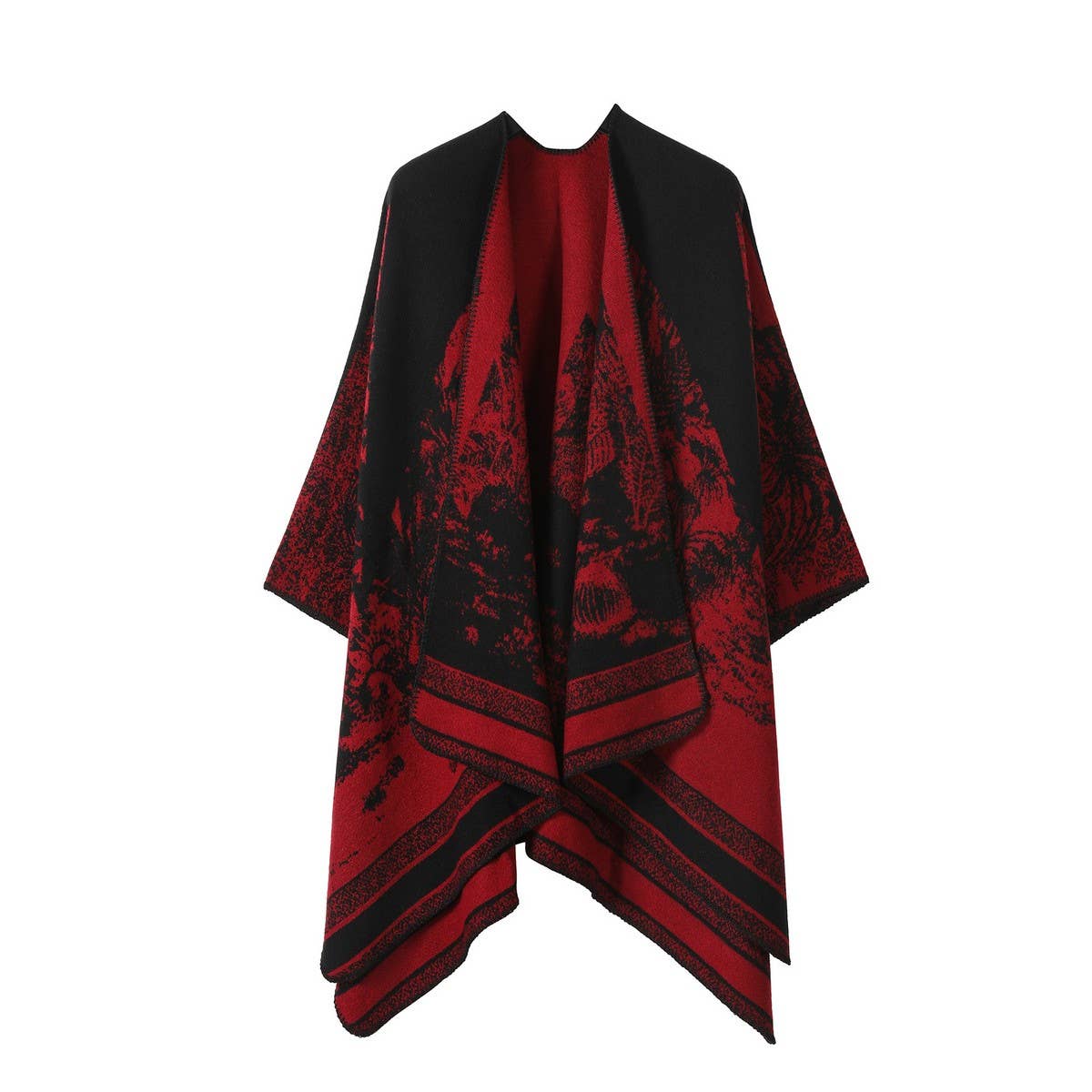 FAUX CASHMERE SHAWL WARM CAPE OUTER SCARF