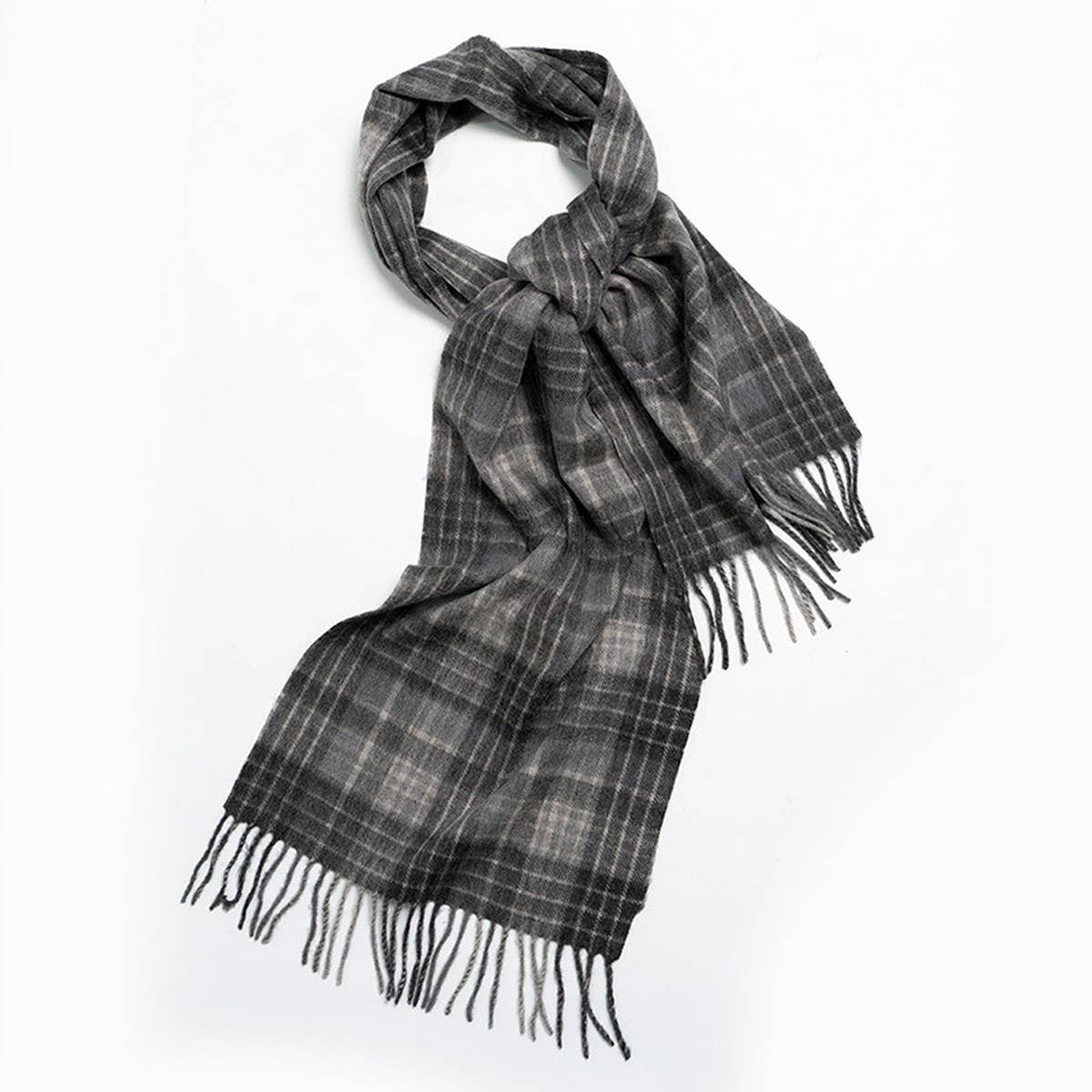 Nordic Plaid Wool Scarf ??Warm Winter Couple Wrap_CWASC2357