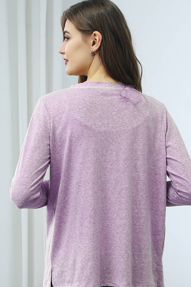 CWOCAL542_SOFT COLOR CONTRAST OVERLOCK KNIT CARDIGAN