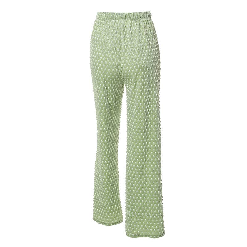 HIGH-WAISTED BAGGY BUBBLE STREET STYLE SLACKS