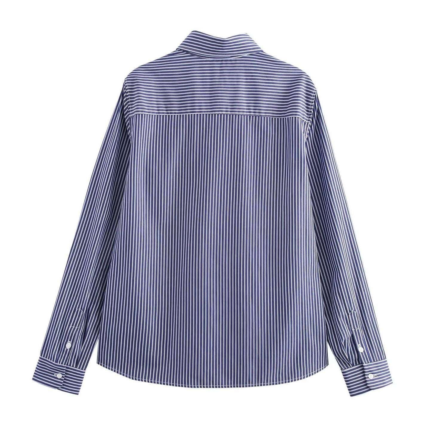 FASHION CASUAL LOOSE STRAIGHT POPLIN SHIRT WOMAN