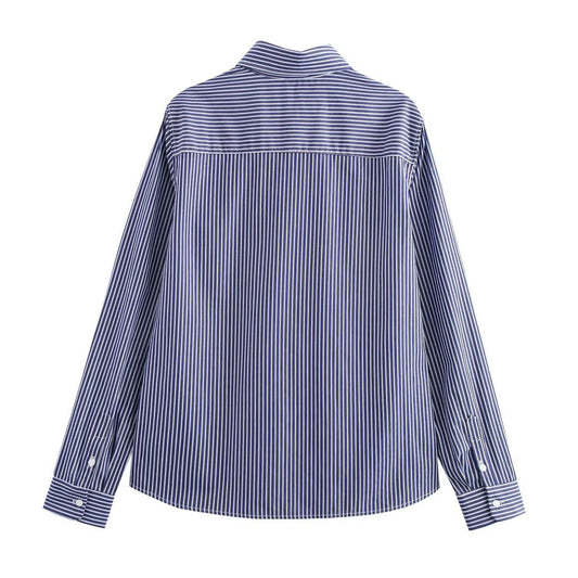 FASHION CASUAL LOOSE STRAIGHT POPLIN SHIRT WOMAN