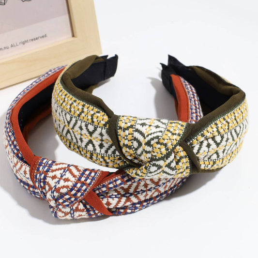 BOHEMIAN WIDE KNOTTED HEADBAND_CWAHA2307