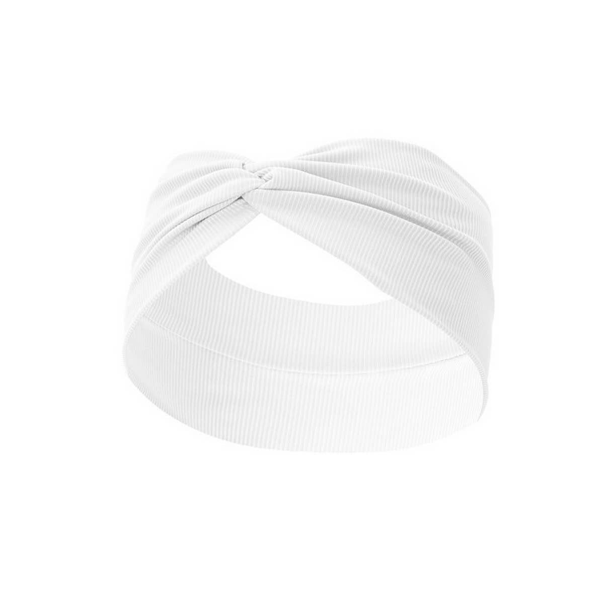 CWAHA6418_WIDE KNOTTED CROSS-SPORT ELASTIC HEADBAND
