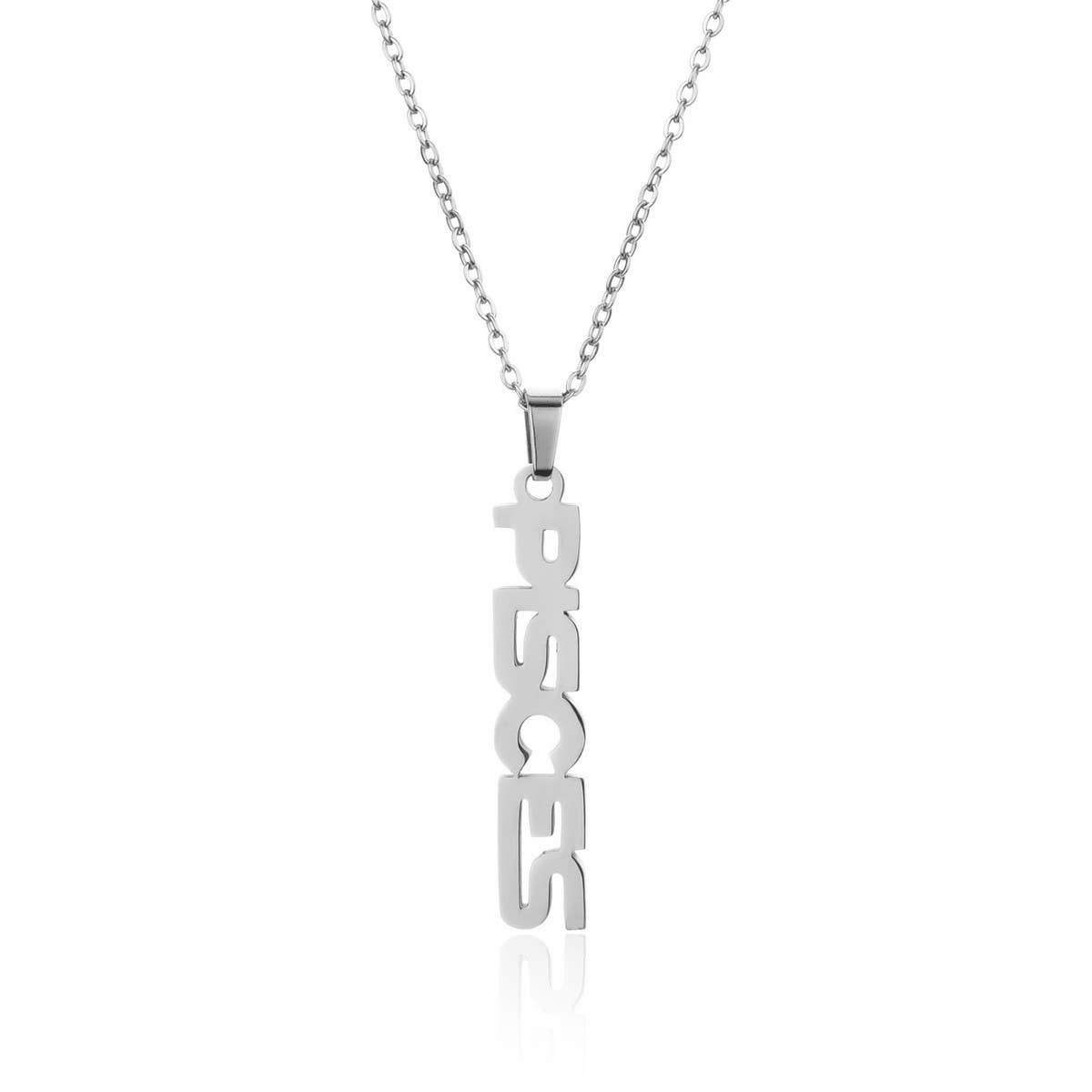 CLAVICLE CHAIN TWELVE ZODIAC TITANIUM NECKLACE