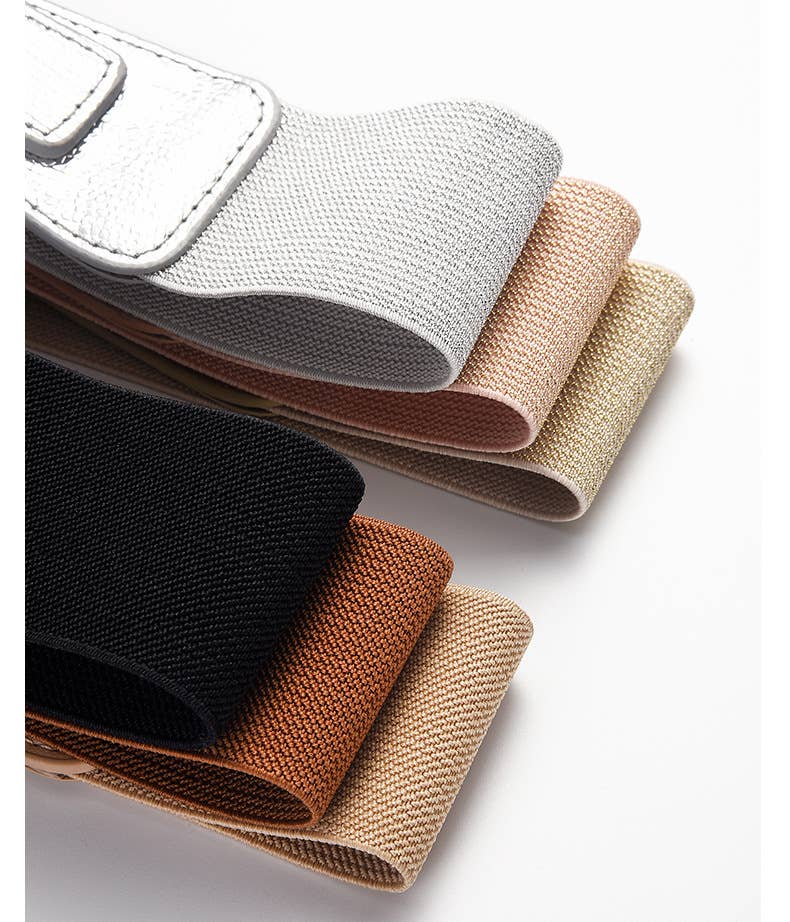 Elastic imitation leather PU with dress jacket waist seal