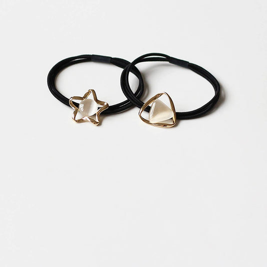 HOLLOW GEOMETRIC CAT EYE HAIR SCRUNCHIES