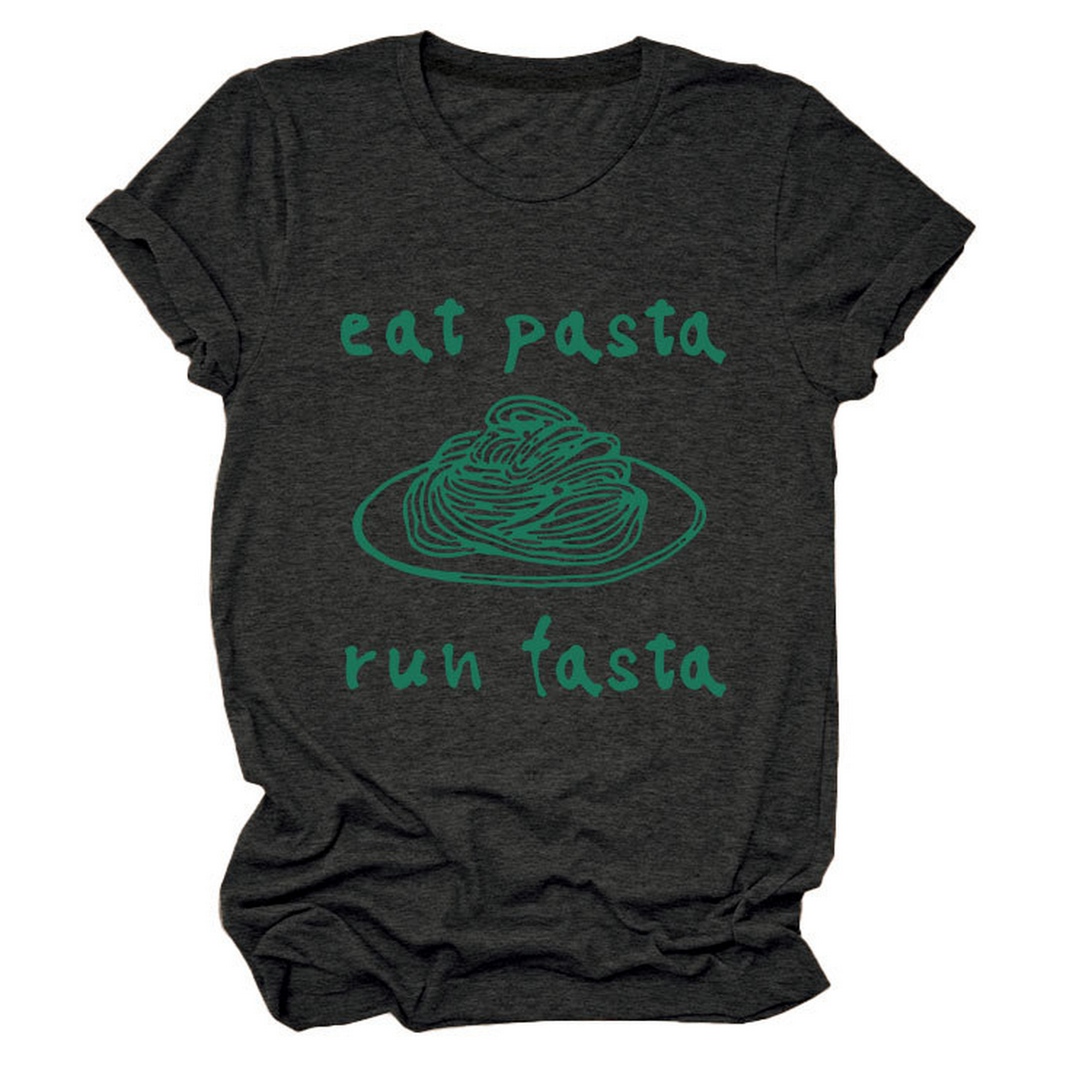 Trendy Women¡¯s Short Sleeve Tee ? Eat Pasta Run