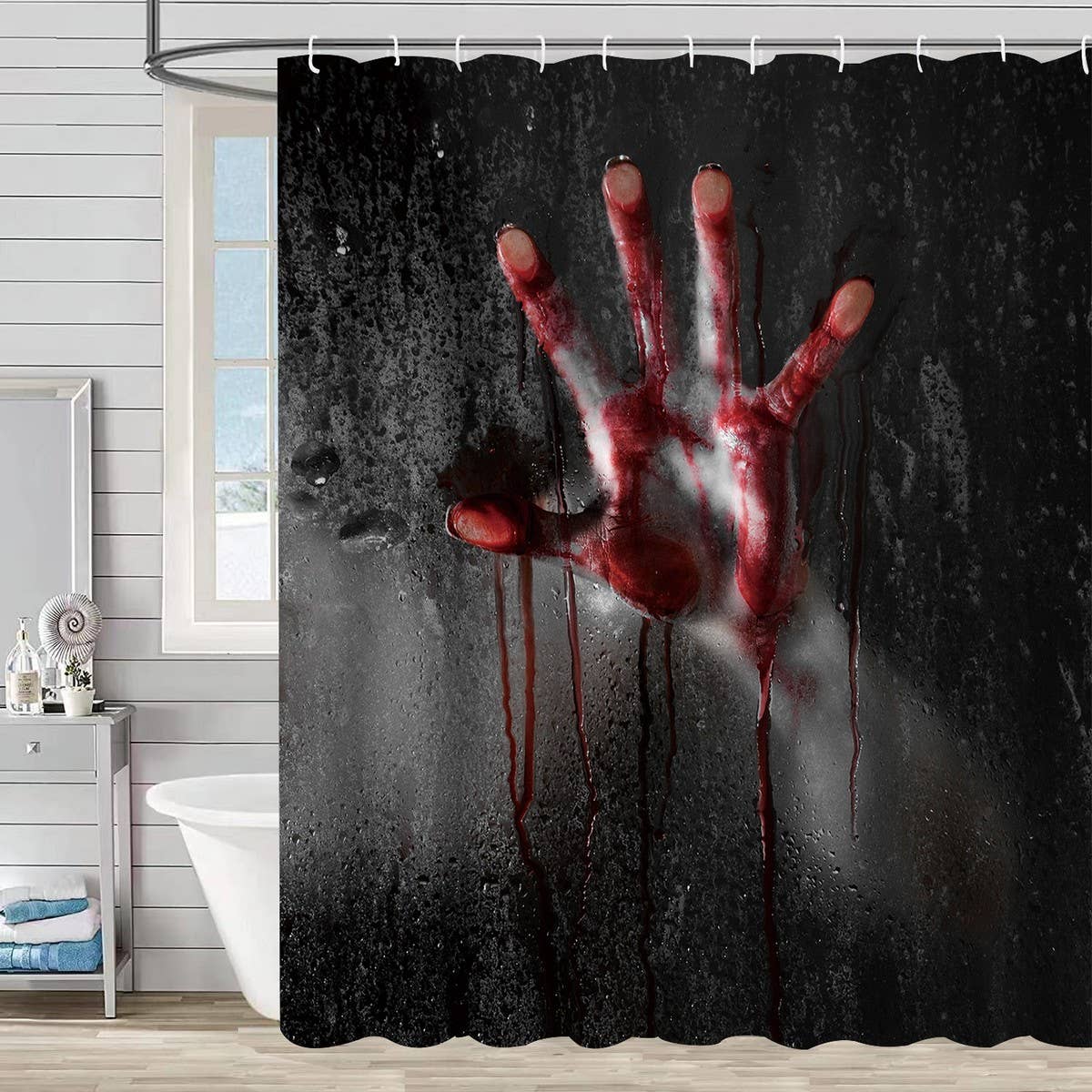 HALLOWEEN EASTER WATERPROOF SHOWER CURTAIN