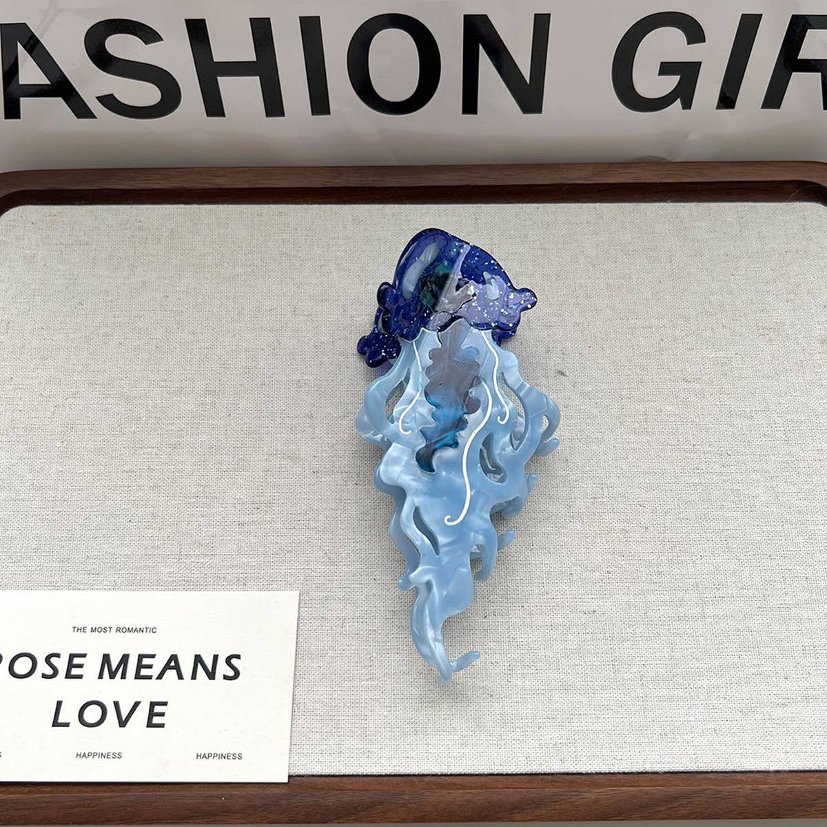 Ocean Hair Claw,Dolphin Whale Jellyfish Large Clip_CWAHA5705