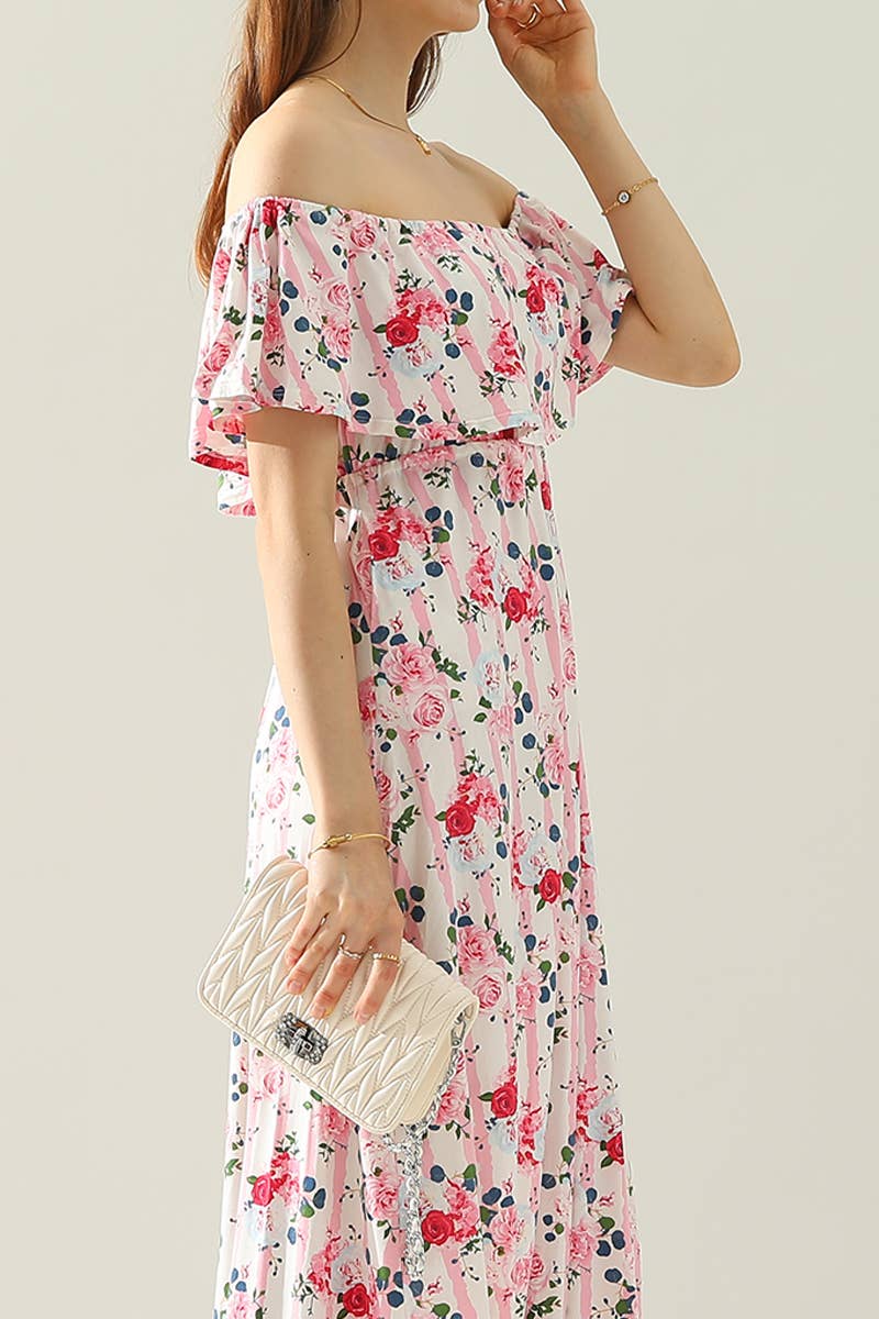 CWDMD541_OFF THE SHOULDER LAYERED MAXI DRESS