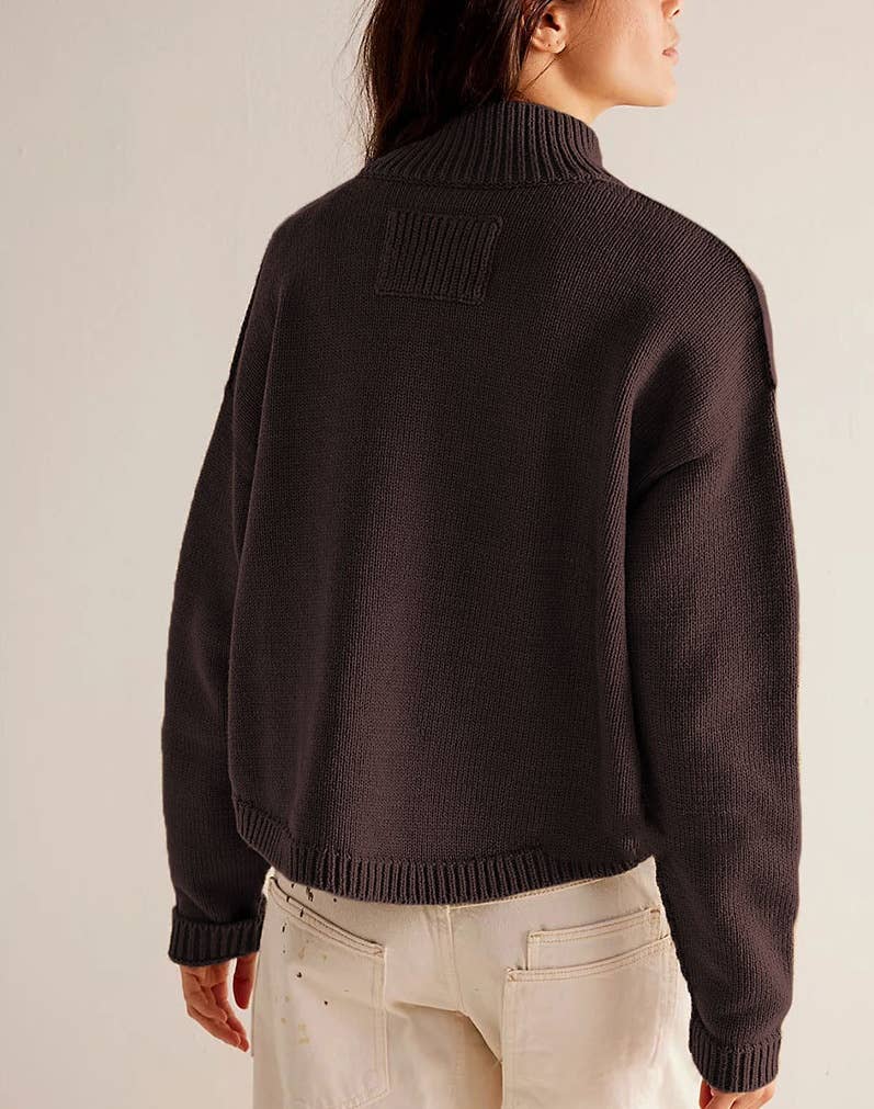 CWOCAL1806_KNIT COAT SOLID COLOR CARDIGAN SWEATER