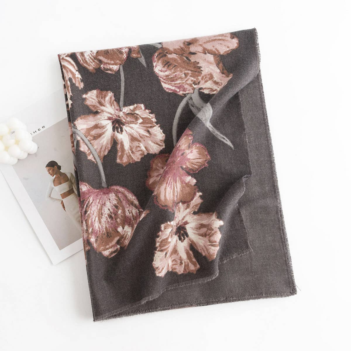 Floral Print Scarf ? Soft Commuter Wrap for Women