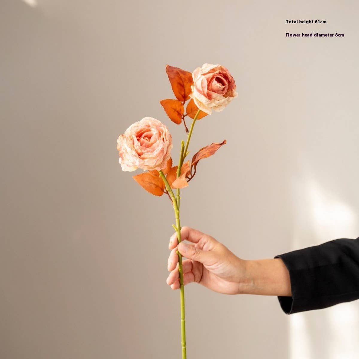 Ink-Styled Burnt Edge Rose Bouquet for Decor