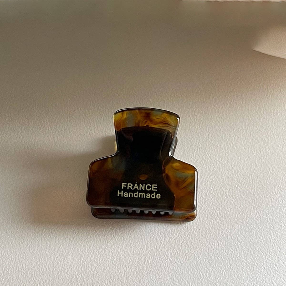 Minimalist Gold-Tone Mini Tortoise Hair Claw