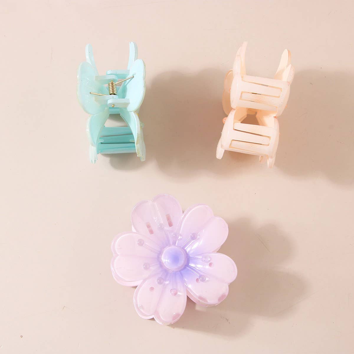 Sweet Flower Updo Heart Petal Hair Claw Clip