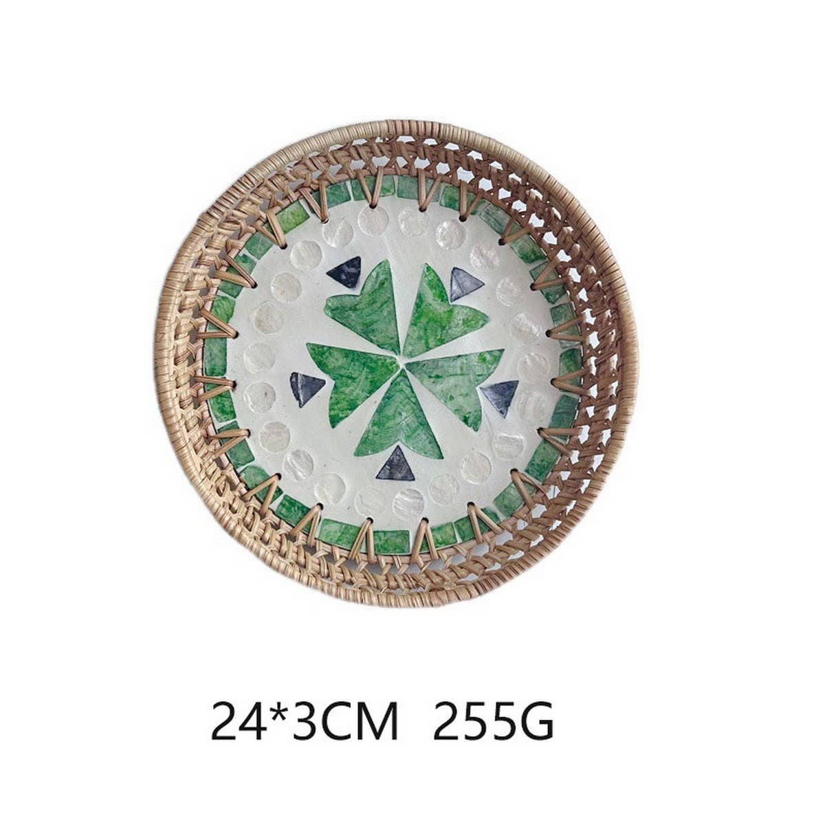 HAND-WOVEN RATTAN DESSERT CREATIVE FRUIT PLATE