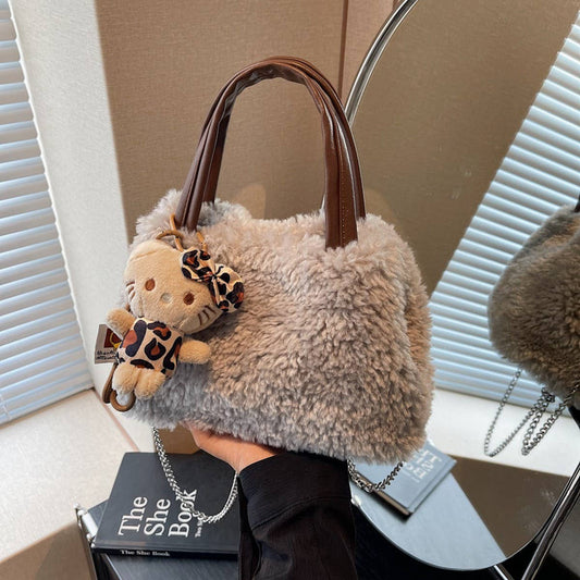 WINTER HANDBAG SHOULDER CROSSBODY PLUSH BAG_CWAB3963