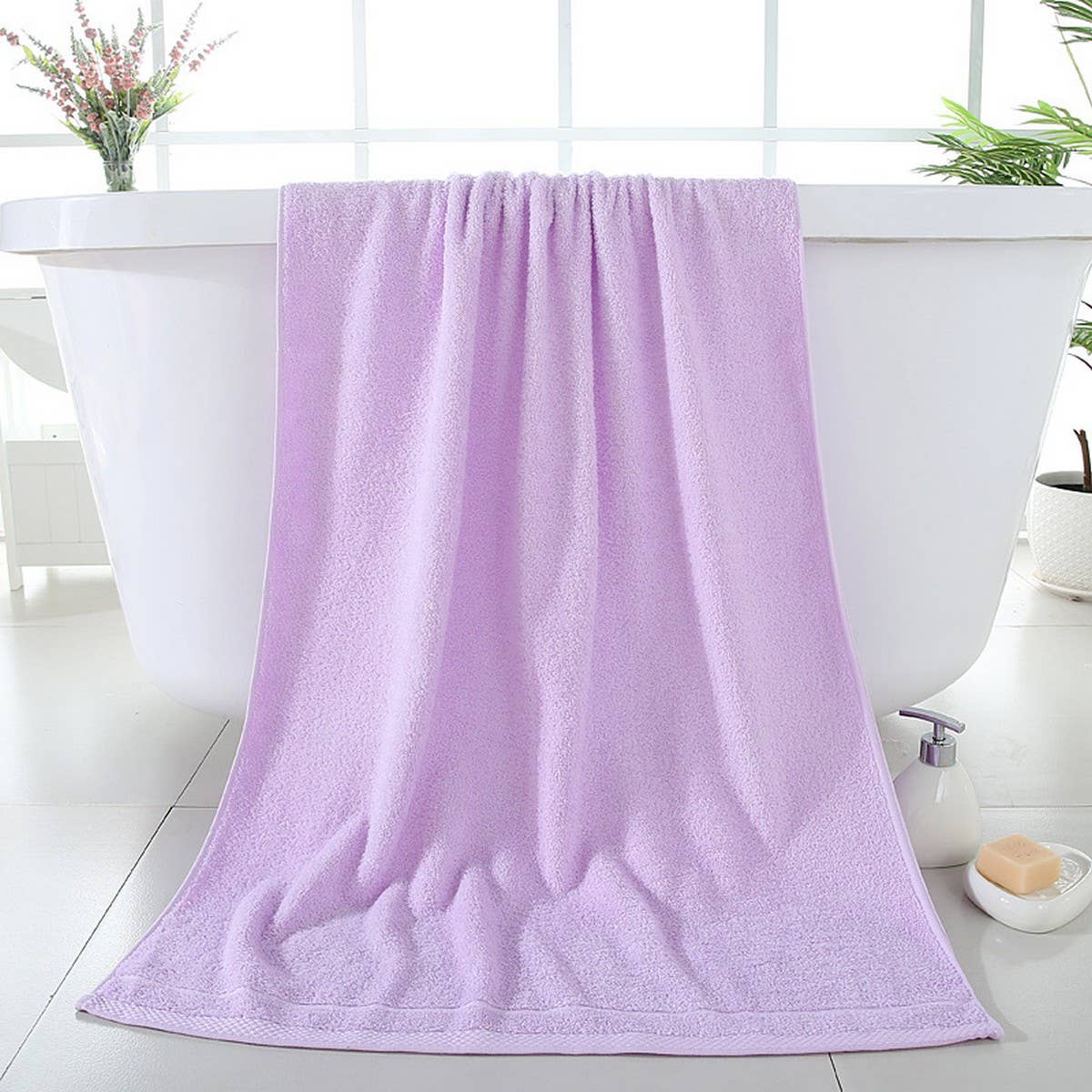 SOLID COLOR COTTON ADULT EXTRA THICK BATH TOWEL_CWMM2308