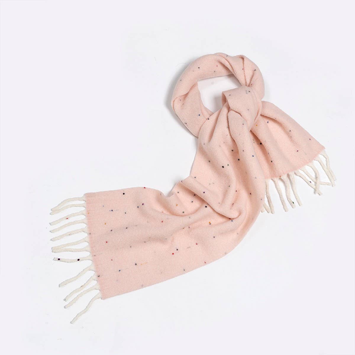 50% Wool Blend Speckled Yarn Scarf - Winter Cozy_CWASC2372