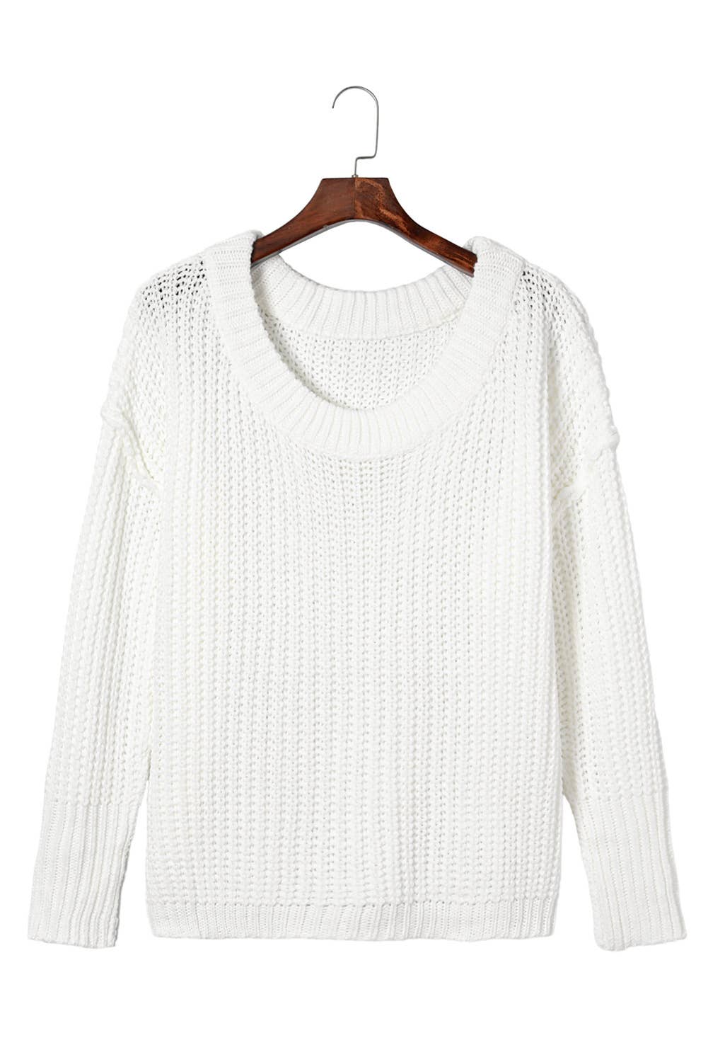 Solid color knit loose elongated sleeve turtleneck sweater
