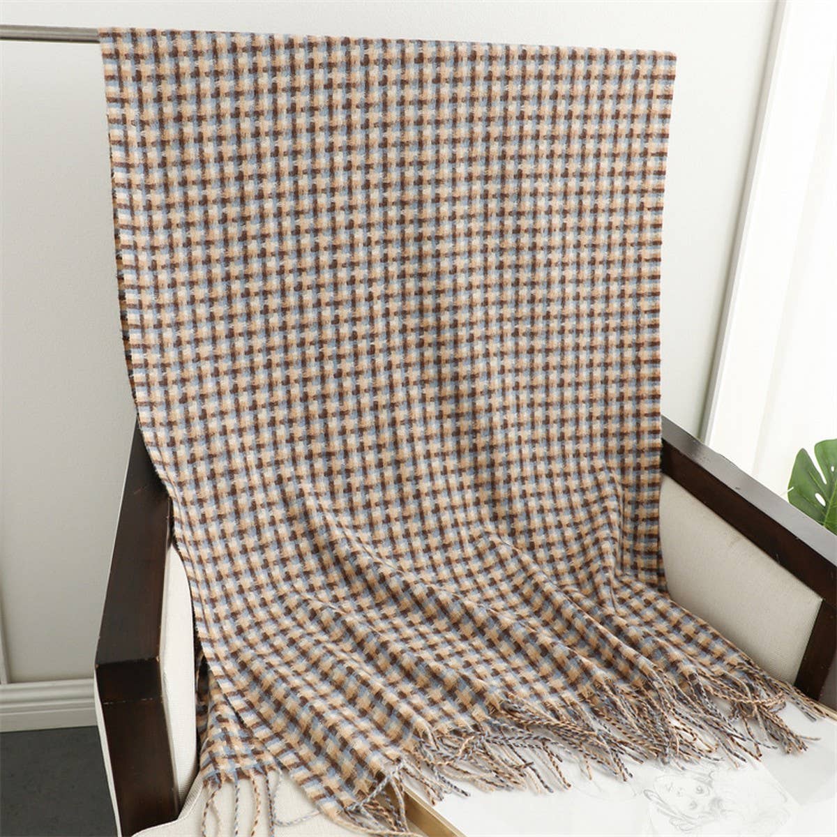 NEW RETRO BRITISH PLAID WARM SCARF