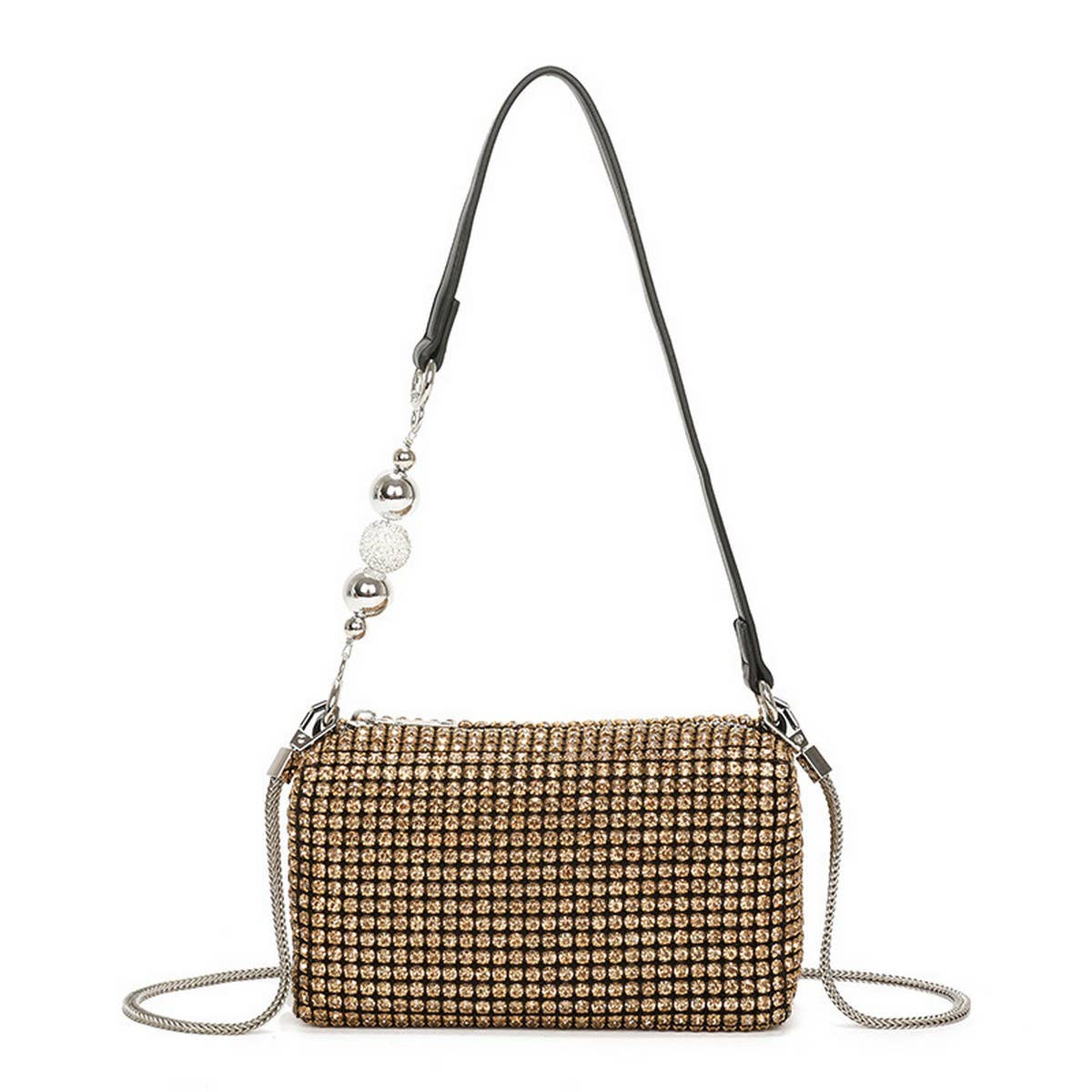 FASHION SMALL SQUARE RHINESTONE EVENING BAG_CWAB3581