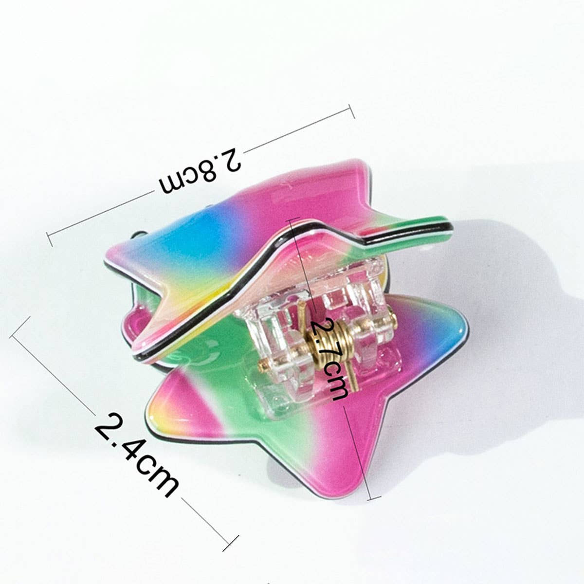 RAINBOW STAR HAIR CLAW CLIP SMALL_CWAHA0325