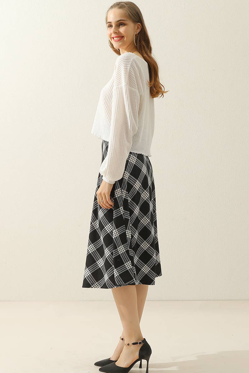 WOMEN V NECK LOOSE LONG SLEEVE BLOUSE_CWTTL1430