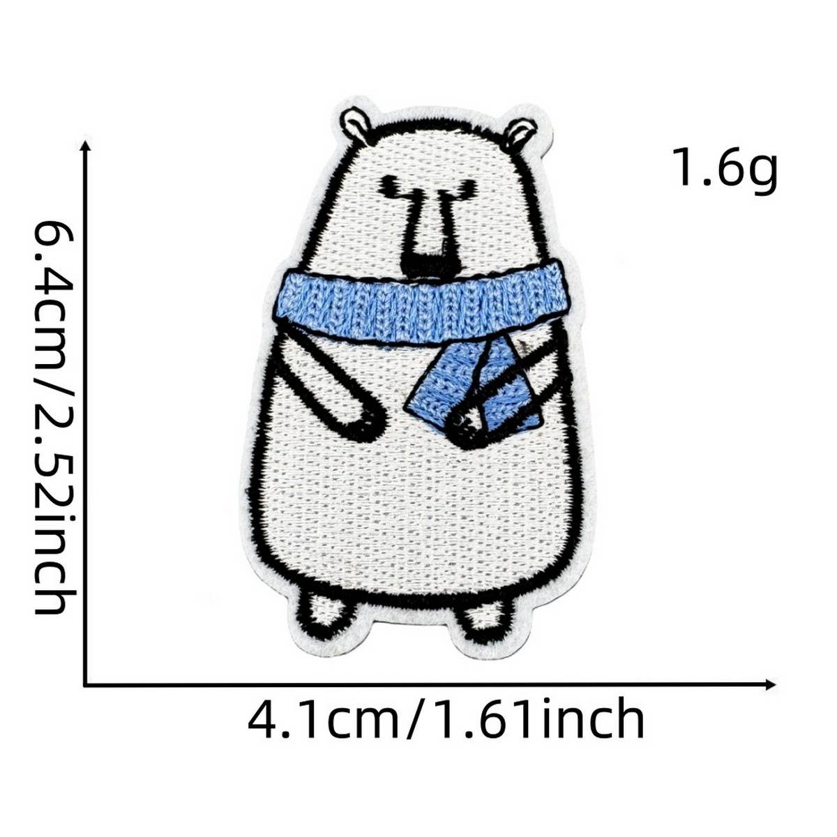 WINTER BLUE CHRISTMAS GRAFFITI EMBROIDERED PATCH