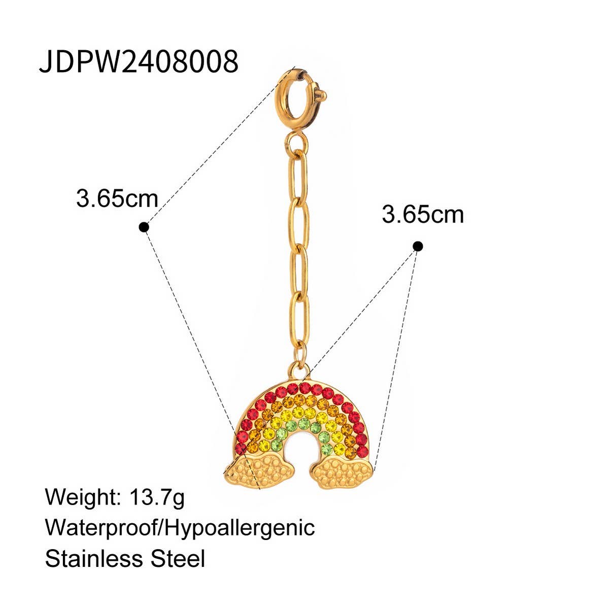 STAINLESS STEEL BIKINI PENDANT WITH DIAMOND DIY_CWMM4688