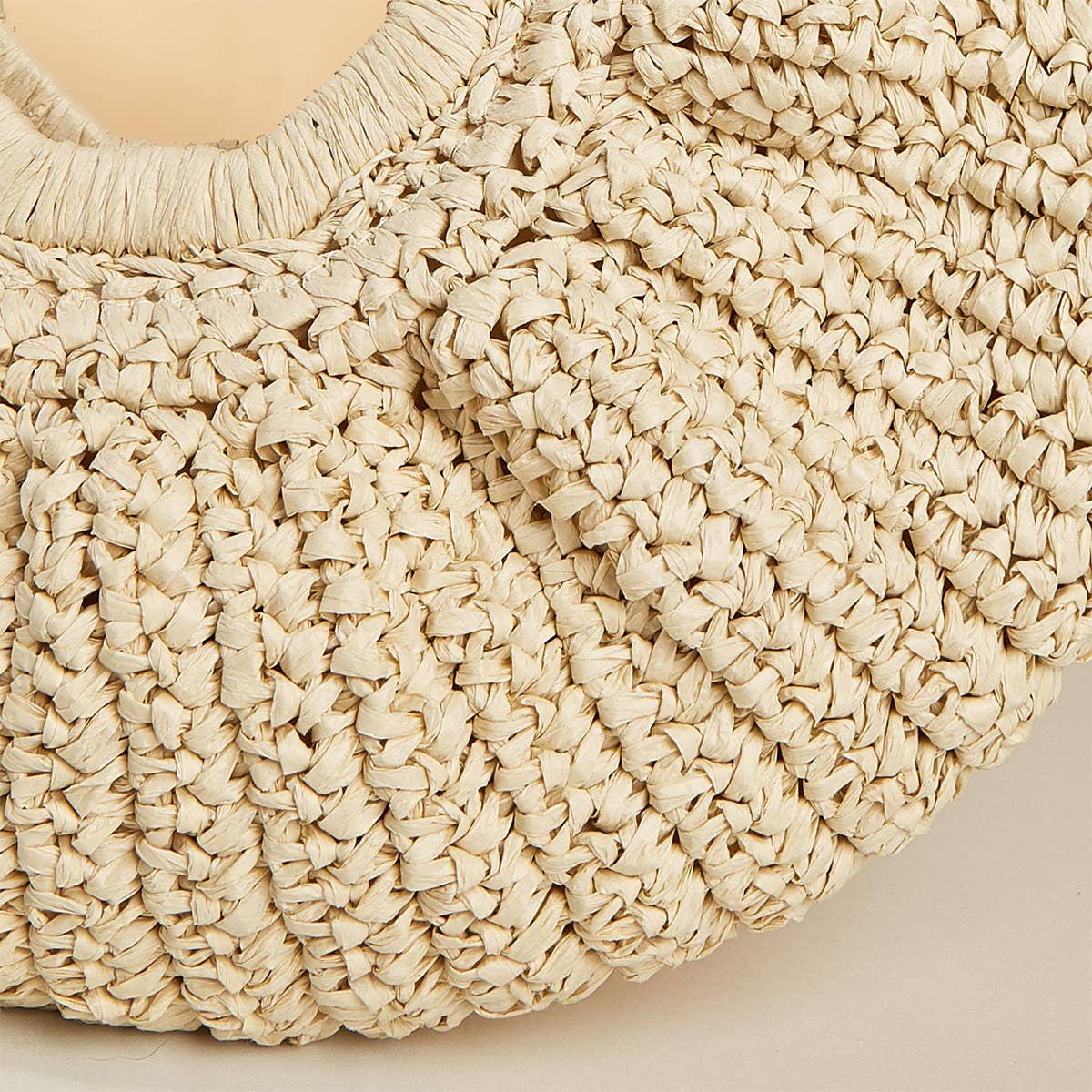 WOMEN PORTABLE MOON WOVEN STRAW BAG_CWAB0812