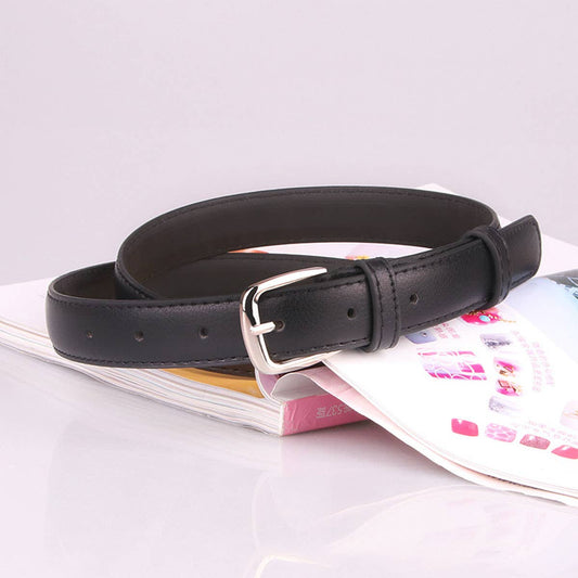 Versatile casual pink-buckle decorative belt