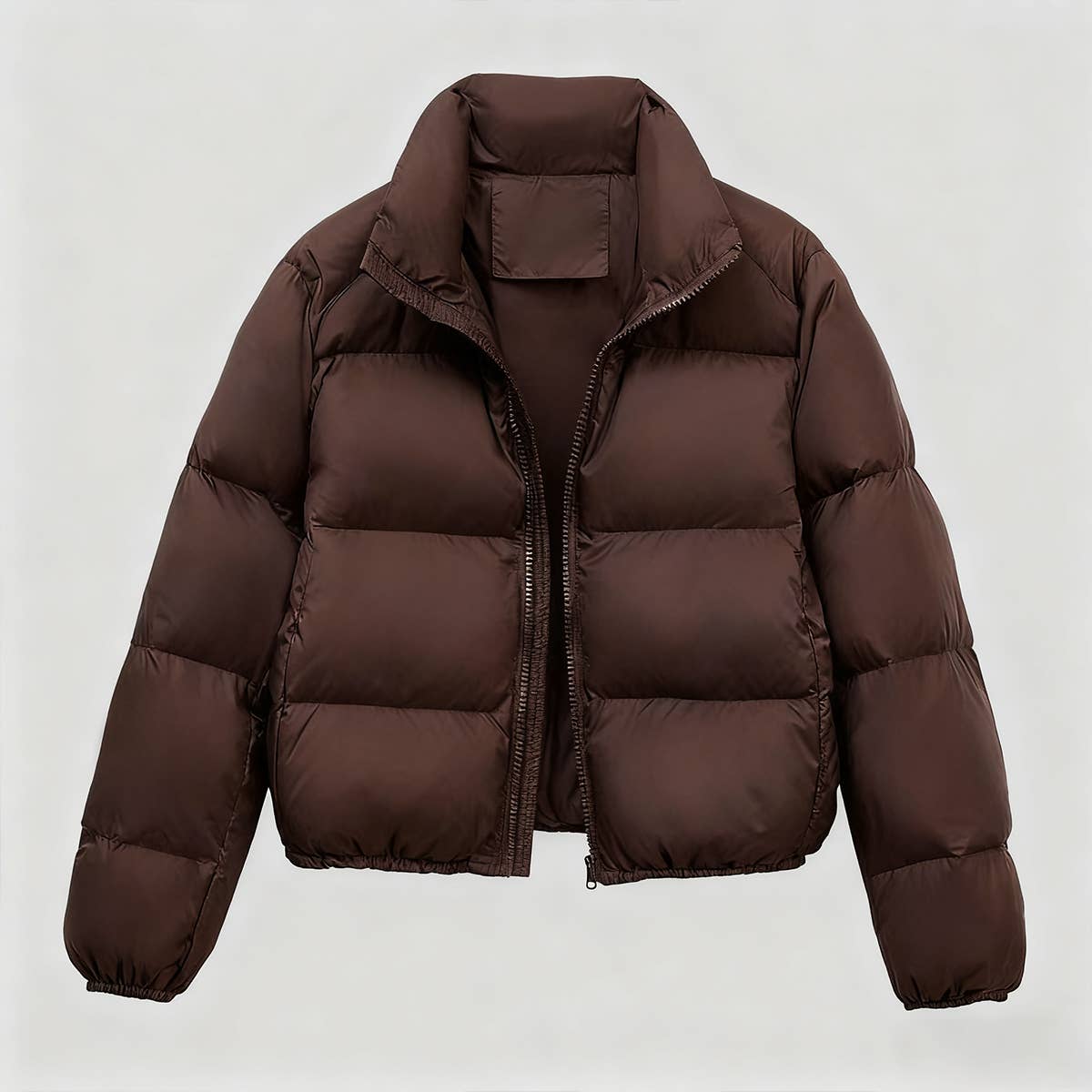 Fashionable thickened warm zipper cotton jacket