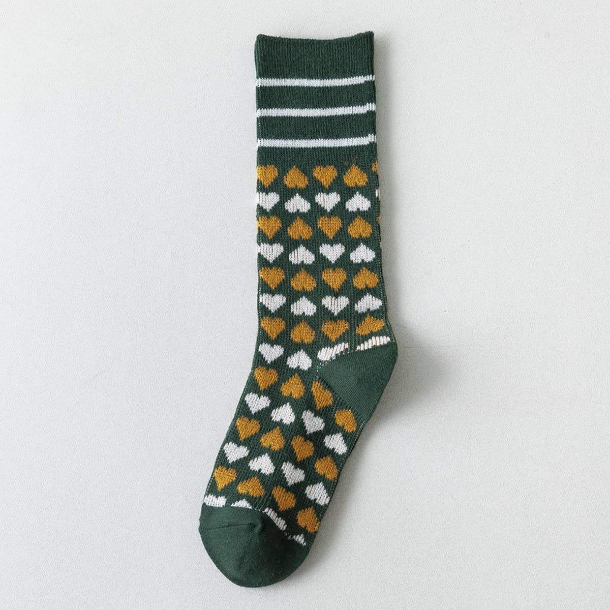 VINTAGE LOVE PRINT MID-TUBE SOCKS FOR WOMEN