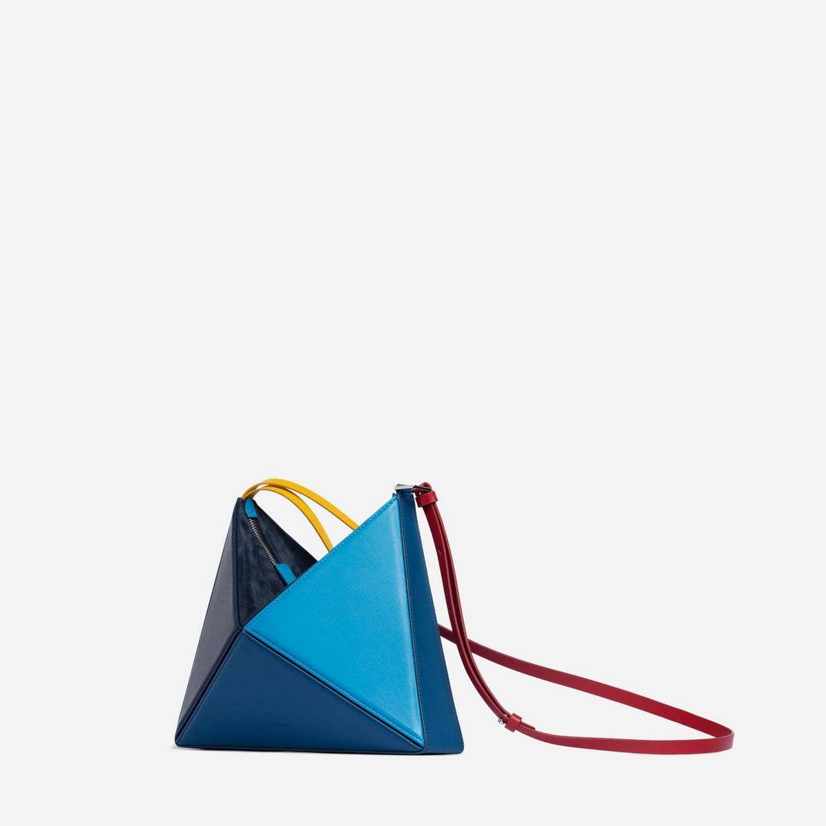 TRIANGULAR RHOMBUS STITCHING FOLDING SHOULDER BAG_CWAB1933