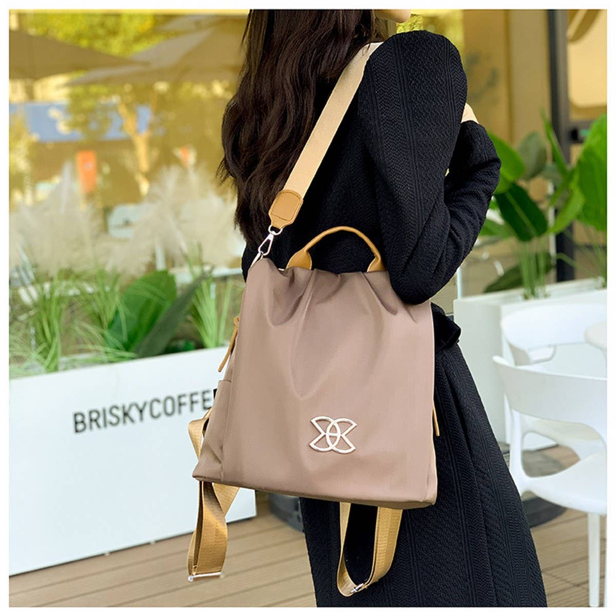 NYLON TRAVEL BACKPACK LARGE CAPACITY OXFORD CLOTH_CWAB3505