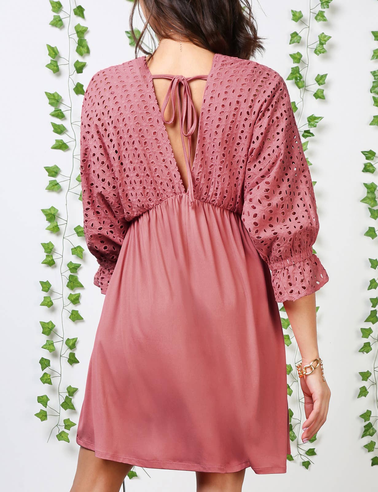 WOMEN DEEP V LOOSE SHORT DRESS_CWDSD10367