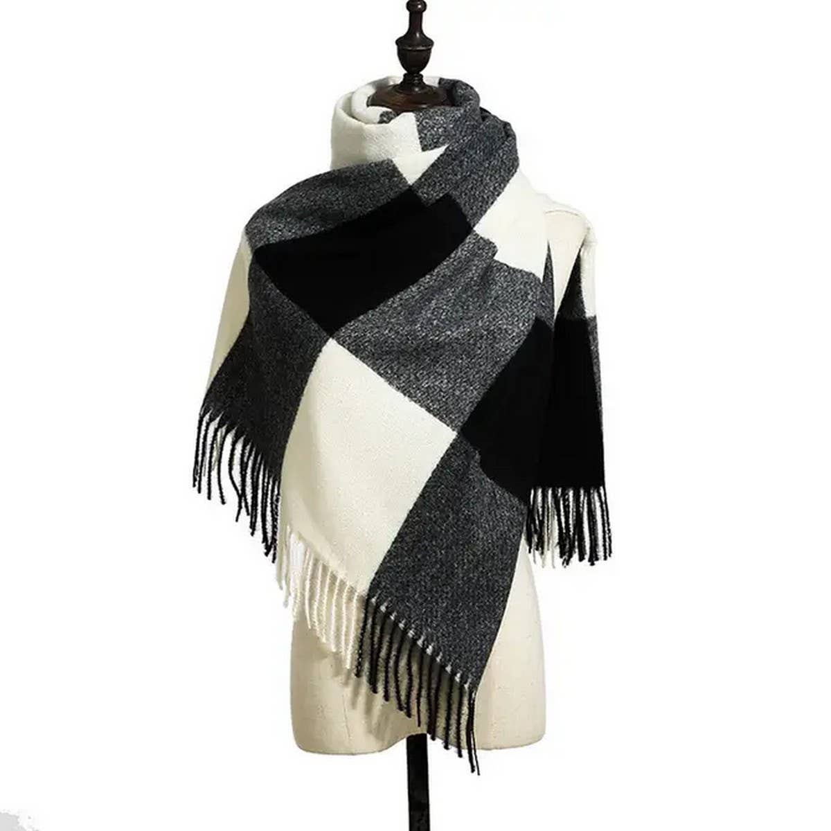 AUTUMN WINTER PLAID  THICK SHAWL SCARF_CWASC0176