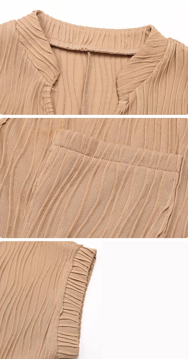 SOLID COLOR JACQUARD LOOSE DRESS