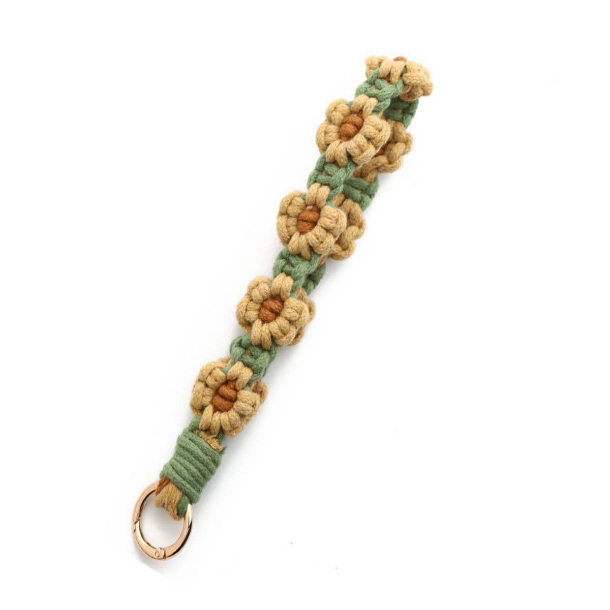 Daisy Wrist Strap Nordic Woven Keychain Pendant_CWAB5023