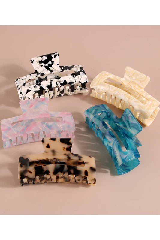 3.22" Tortoise Shell Flat Women's Hair Claw Clip_CWAHA0099