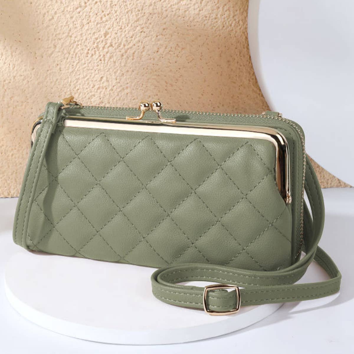 LOZENGE LARGE CAPACITY MULTIFUNCTIONAL SHOULDER BAG_CWAB1665