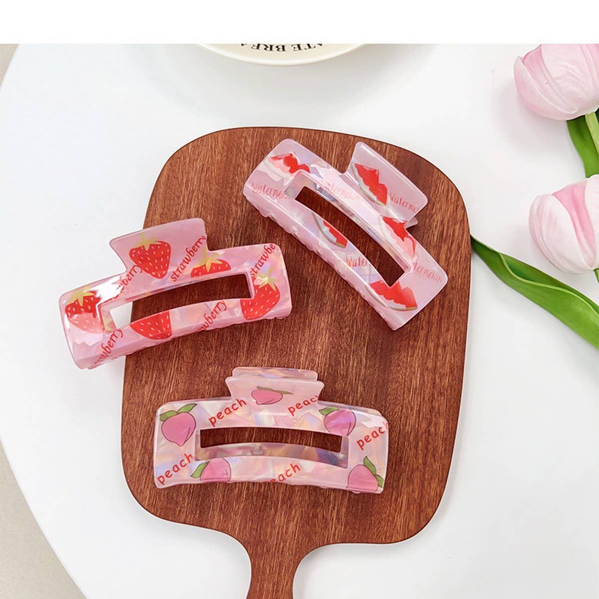 Iridescent Fruit Hair Claw, Sweet Candy Color Clip_CWAHA1577